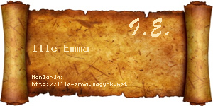 Ille Emma névjegykártya